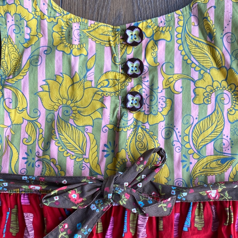 Matilda Jane Paint By Numbers Shasta Bubble Top Jester Red Girls Size 8 - Picture 5 of 6